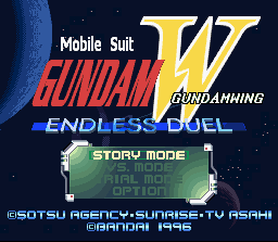 Shin Kidou Senki Gundam W - Endless Duel Title Screen
